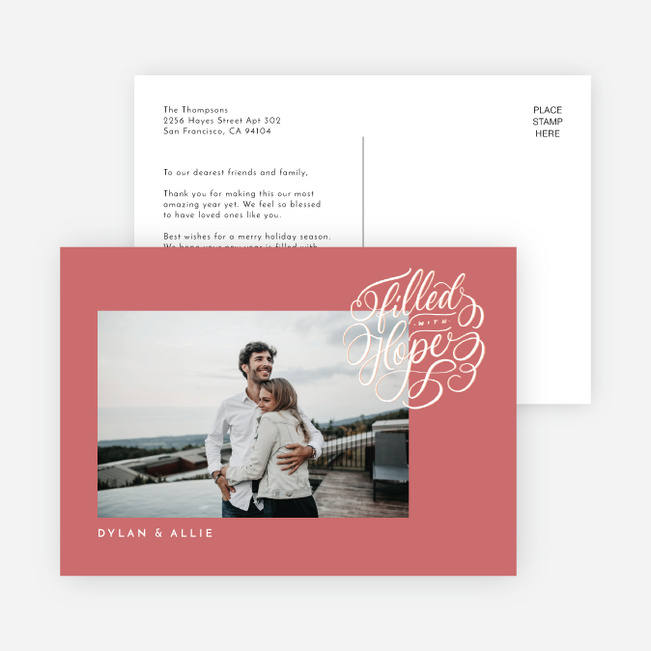 Brimming With Hope Christmas Cards - Red