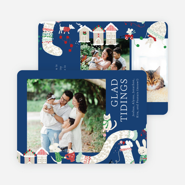 Cozy Fun Christmas Cards - Blue