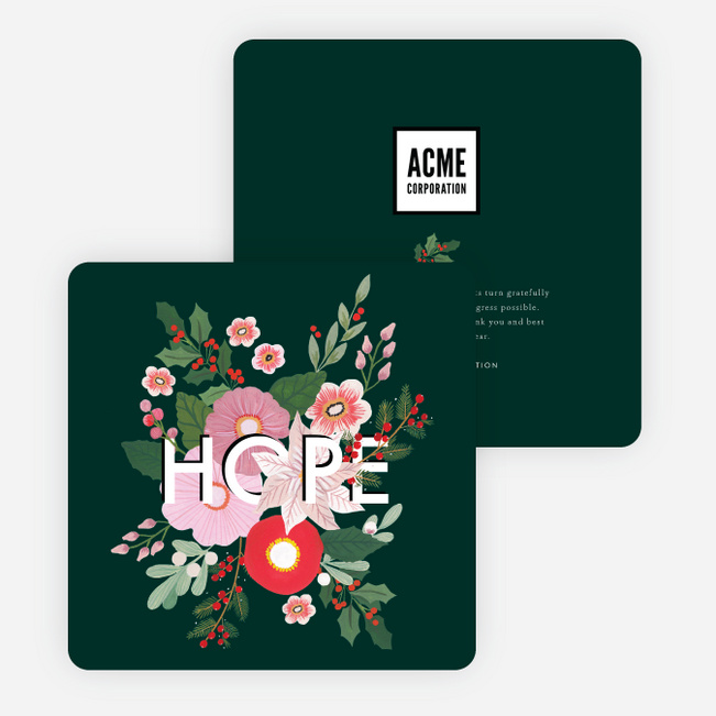 Bundle of Hope Business and Corporate Holiday Cards - Green