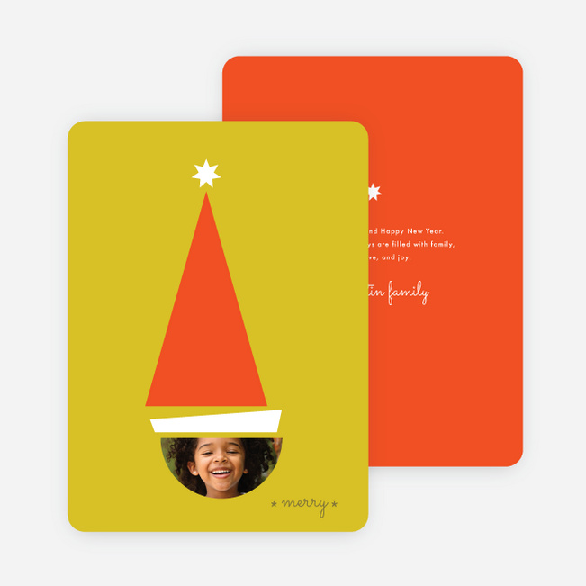 Super Santa Hat Christmas Cards - Green