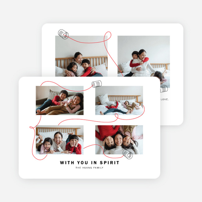 Together in Spirit Multi Photo Holiday Cards - White