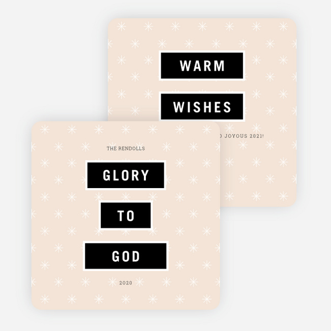 Glory to God Christmas Cards - Pink