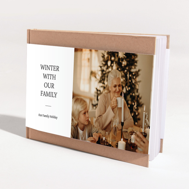 Hardcover Layflat Editorial Photo Holiday Album - White