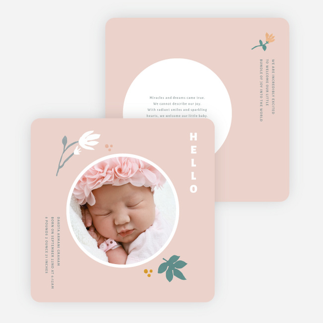 Center of Attention Birth Announcements - Pink