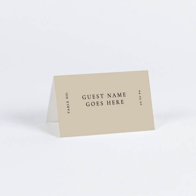 Beautiful Moment Wedding Name Cards & Place Cards - Brown
