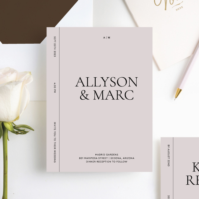 New Journey Wedding Invitations - Purple