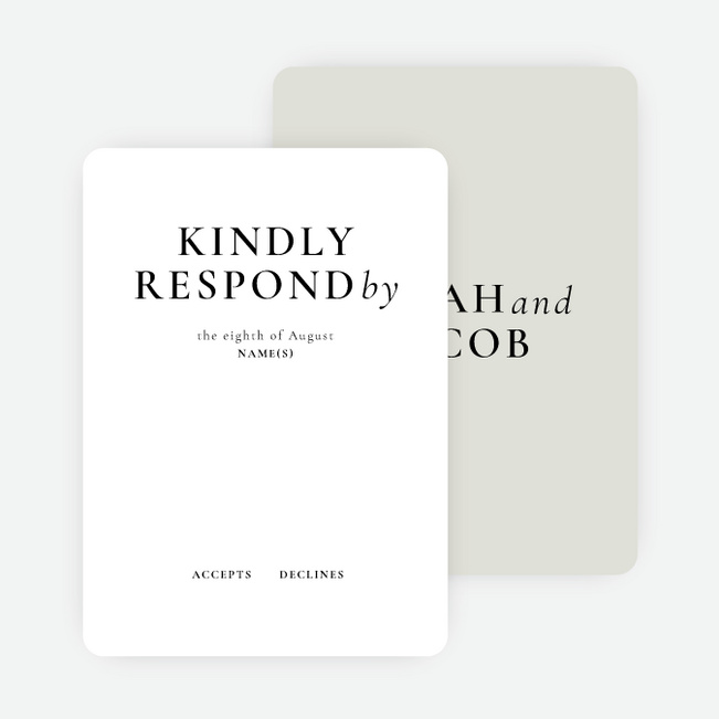 Winning Combination Wedding Response Cards - Beige