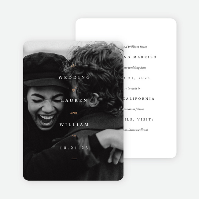 Foil Accents Save the Date Cards - Pink