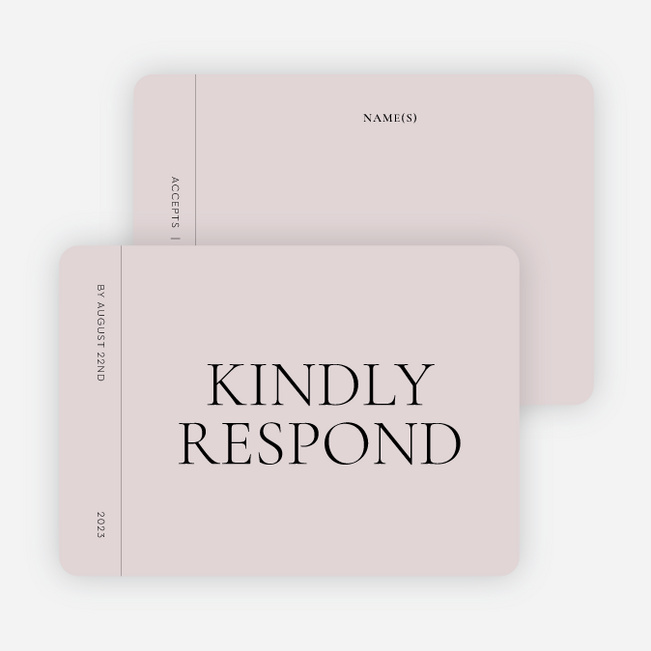 New Journey Wedding Response Cards - Purple