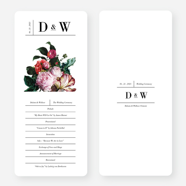 Floral Perfection Wedding Programs - Multi