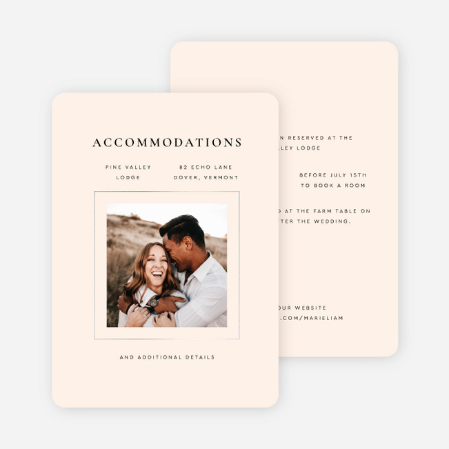 Foil Ever After Wedding Information Cards - Gray