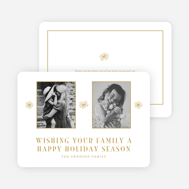 Happy Wishes Holiday Cards and Invitations - Yellow