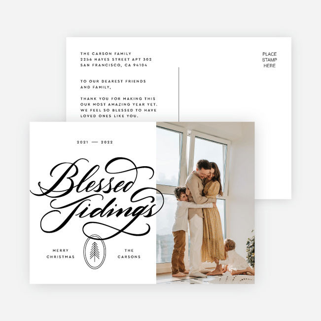 You Are Blessed Christmas Cards - Black