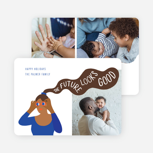 Future Looks Good New Year Cards and Invitations - Brown