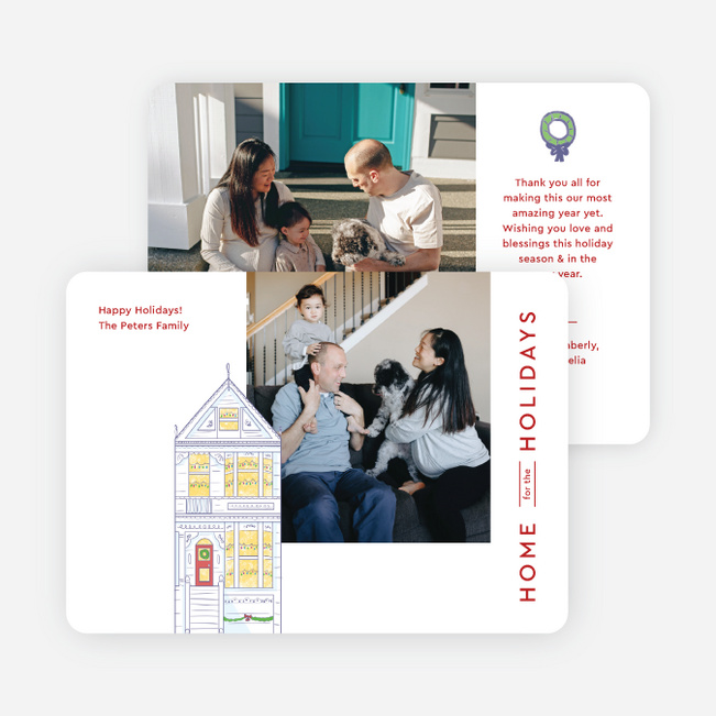 Nothing Like Home Holiday Cards and Invitations - Red