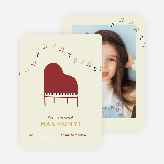 Living in Harmony Valentine’s Day Cards - Red