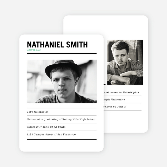 Final Exam Graduation Announcements - Emerald Green