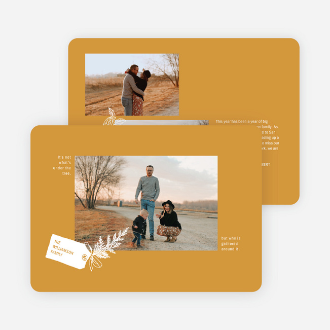 Labelled Frame Holiday Cards and Invitations - Yellow