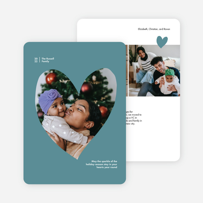 Swept Together Holiday Cards and Invitations - Blue