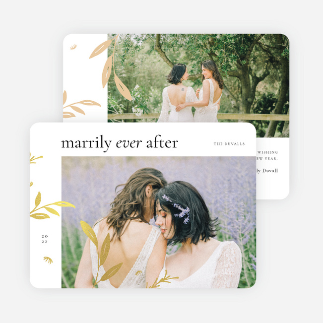 Goldleaf Ever After Holiday Cards and Invitations - Yellow