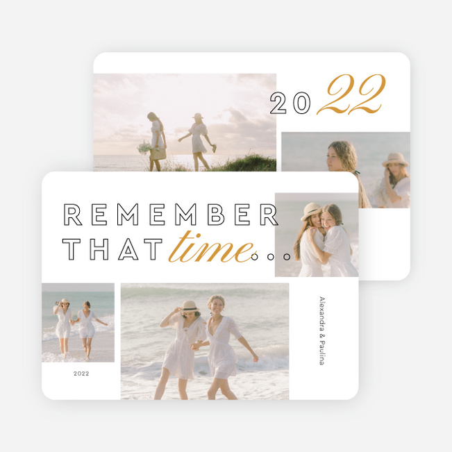 Annual Memories Holiday Cards and Invitations - Yellow