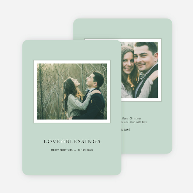 Framed Blessings Holiday Cards - Green