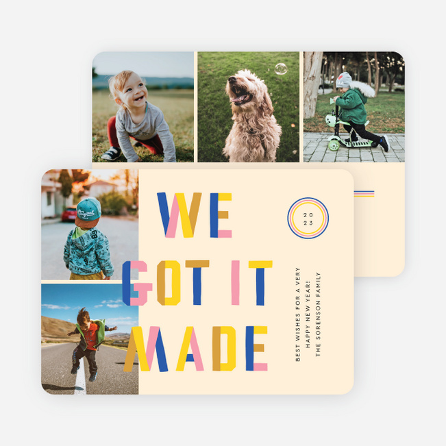 Got It Made New Year Cards and Invitations - Yellow