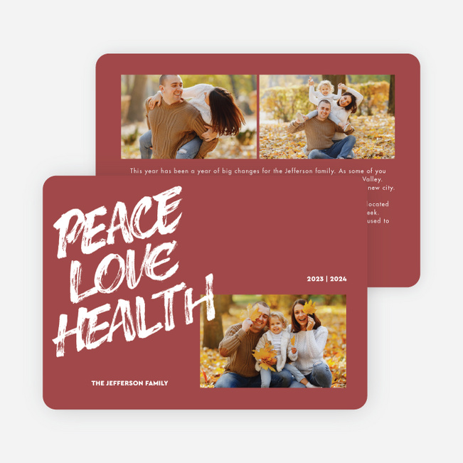 Paintbrush Tidings Holiday Cards and Invitations - Red