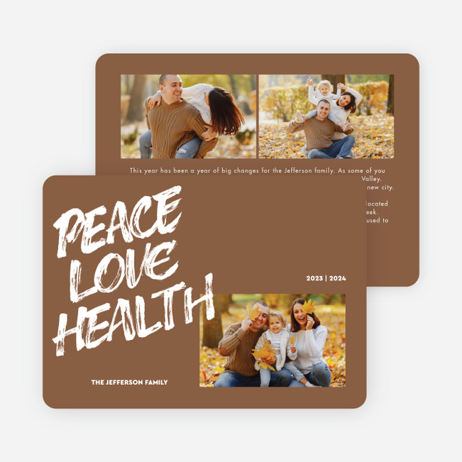 Paintbrush Tidings Holiday Cards and Invitations - Brown