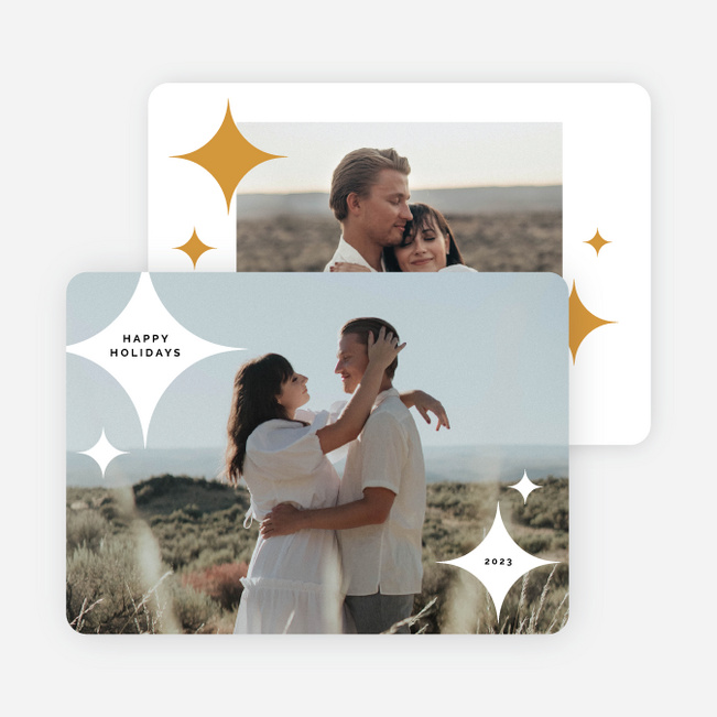 Sprinkling of Stars Holiday Cards and Invitations - Yellow