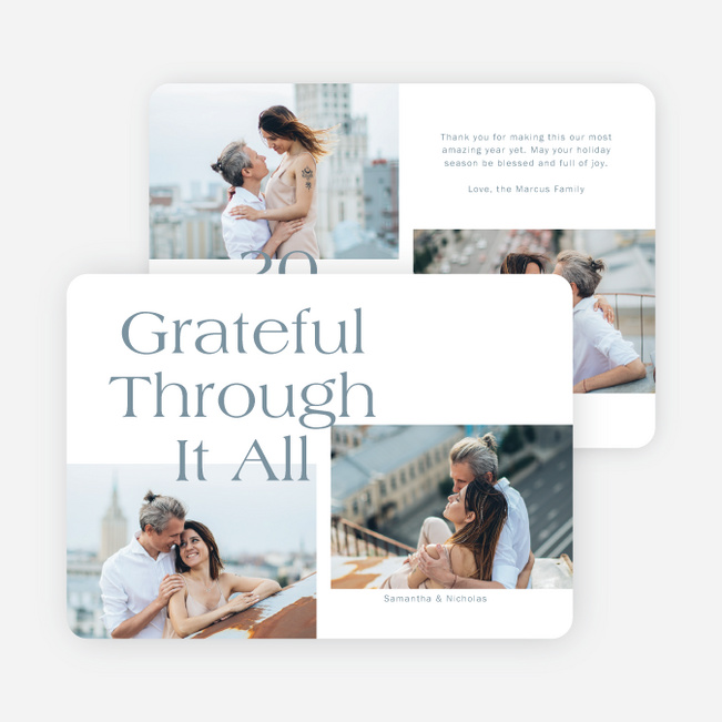Through It All Holiday Cards and Invitations - Blue