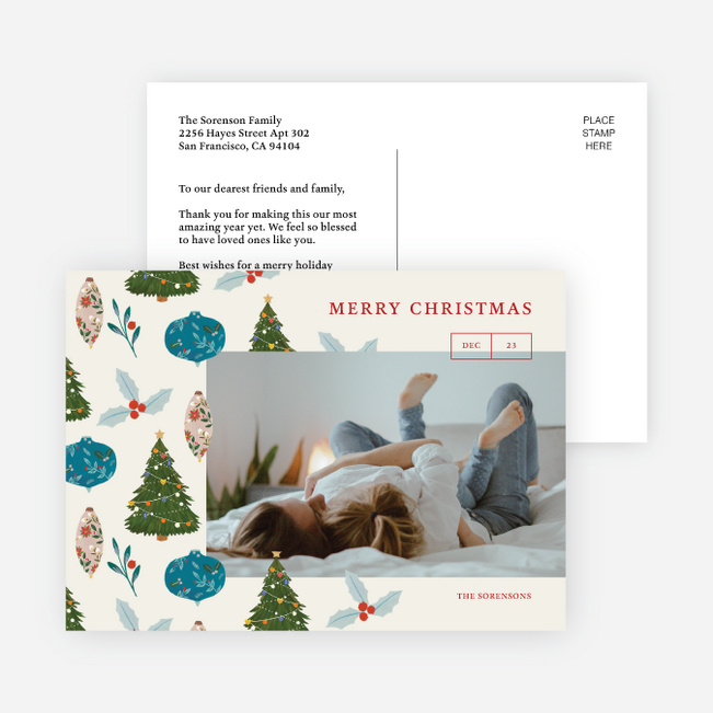Dressed Trees Christmas Cards - Multi
