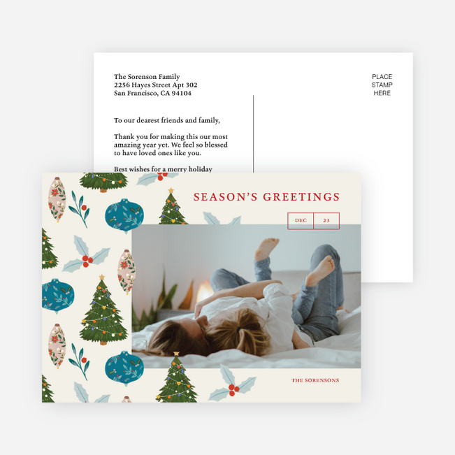 Dressed Trees Holiday Cards and Invitations - Multi