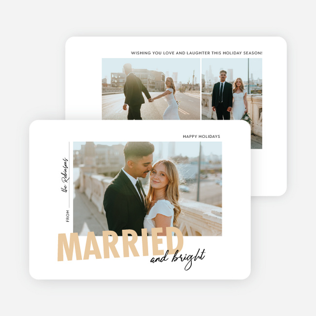 Merry Matrimony Holiday Cards and Invitations - Yellow