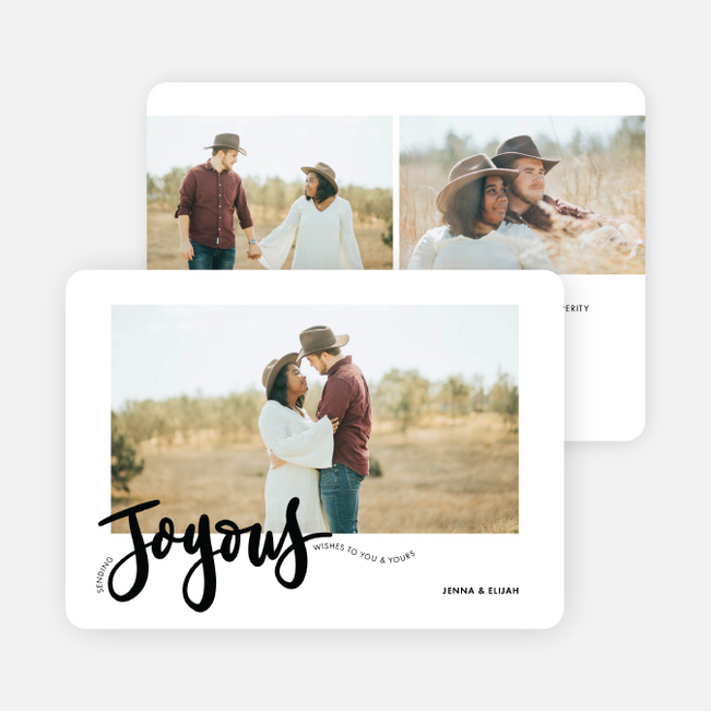 Rhythmic Joy New Year Cards and Invitations - White