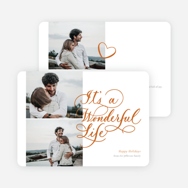 Wonderfully Scripted Life Holiday Cards and Invitations - Yellow