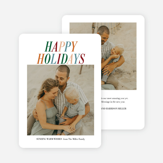 Colorfully Warm Wishes Holiday Cards and Invitations - Multi