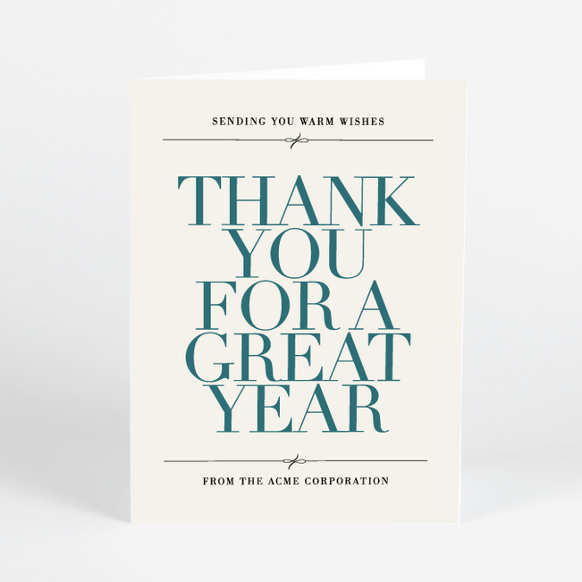 Minimally Bold And Tied Business Holiday Cards & Business Christmas Cards - Blue