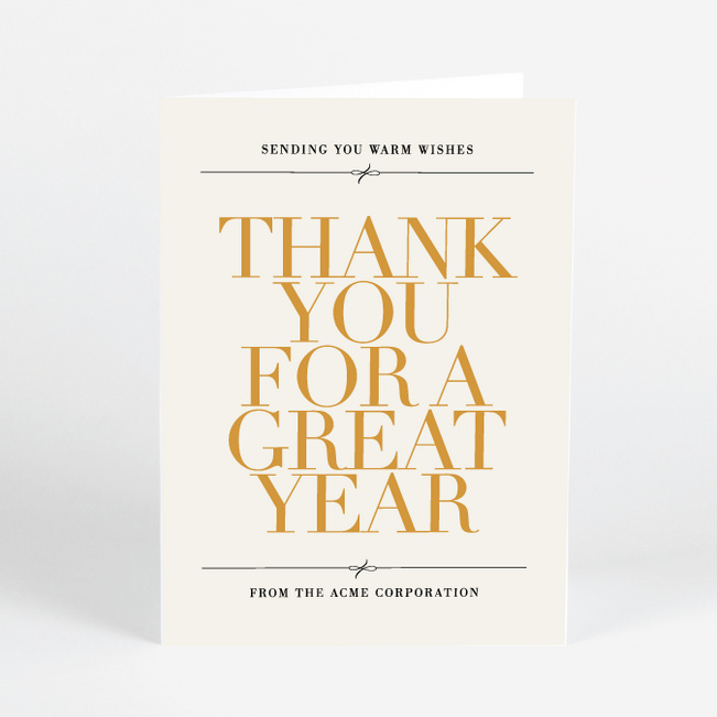 Minimally Bold And Tied Business Holiday Cards & Business Christmas Cards - Yellow