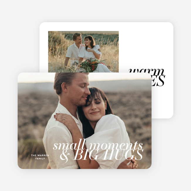 Smallest Moments Holiday Cards and Invitations - White