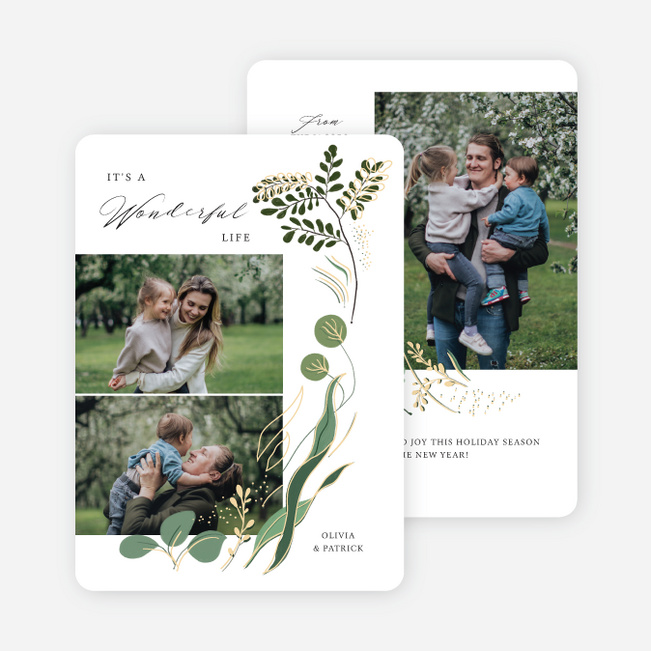 Wonderfully Rustic Wishes Holiday Cards and Invitations - Beige