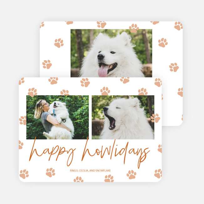 Howliday Wishes Holiday Cards and Invitations - Orange