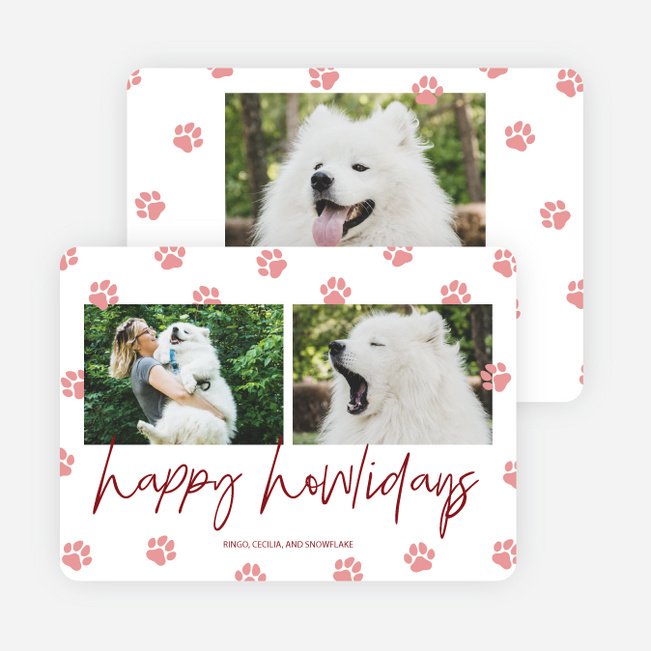 Howliday Wishes Holiday Cards and Invitations - Red