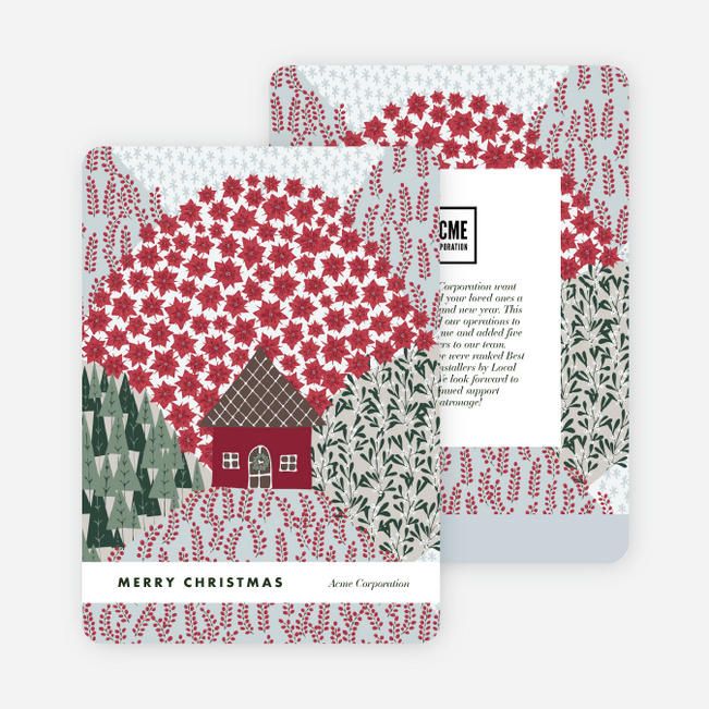 Winterscape Cottage Business Holiday Cards & Business Christmas Cards - Multi