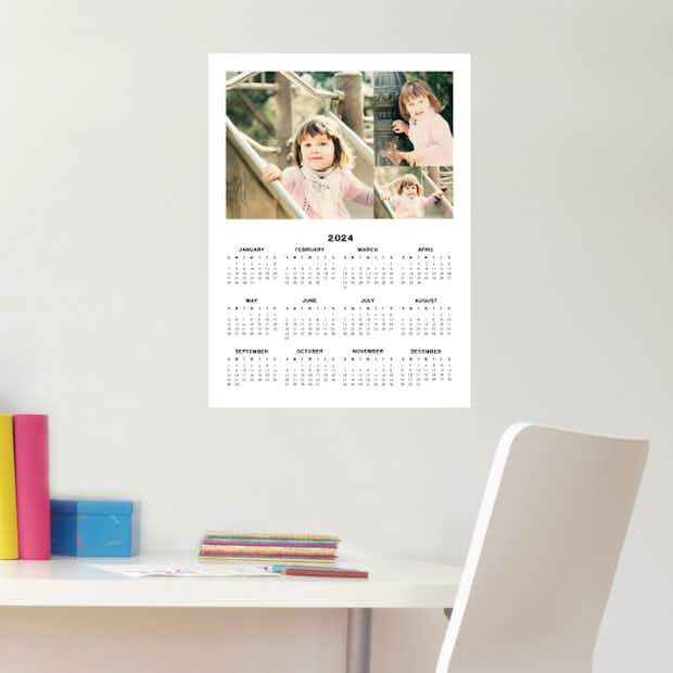 3 Photo Calendar Decals - Wall Decal