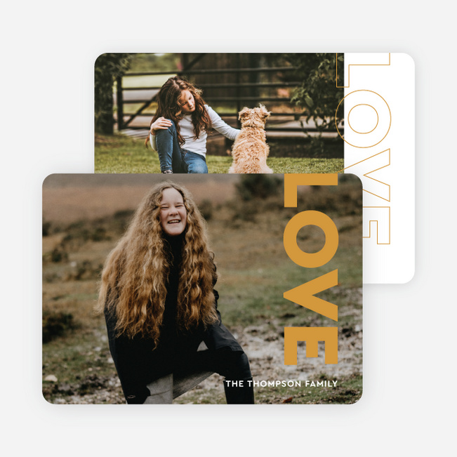 Color Block Love Valentine’s Day Cards - Yellow