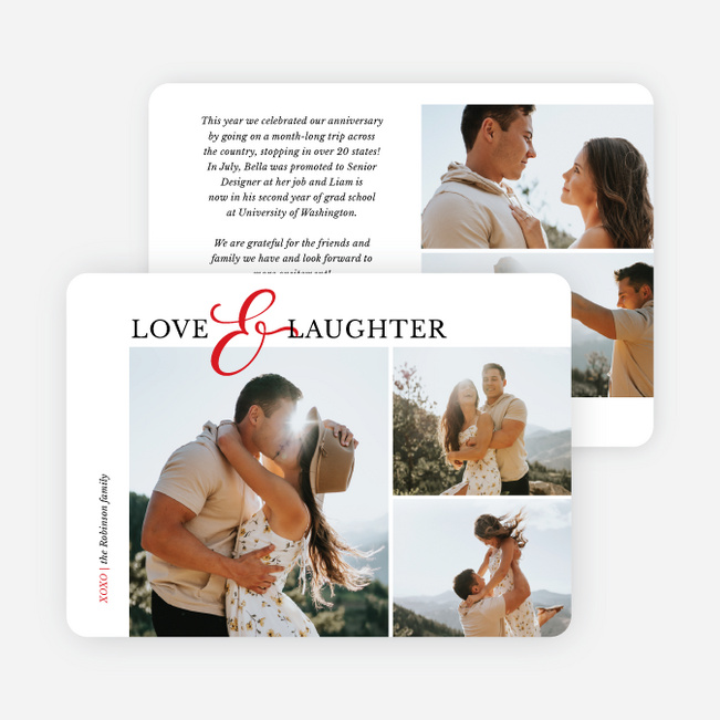 Emphatic Ampersand Valentine’s Day Cards - Red