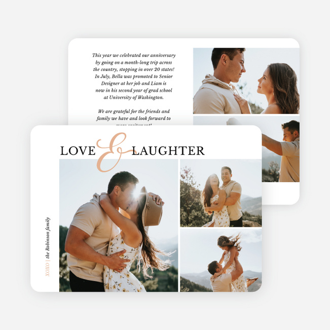 Emphatic Ampersand Valentine’s Day Cards - Orange