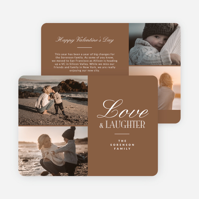 Signed with Love Valentine’s Day Cards - Brown