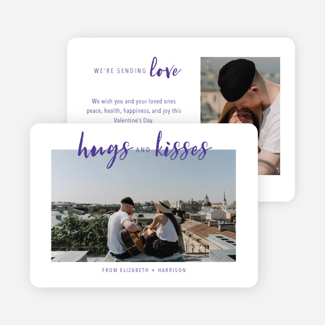 Simply Brushed Valentine’s Day Cards - Purple